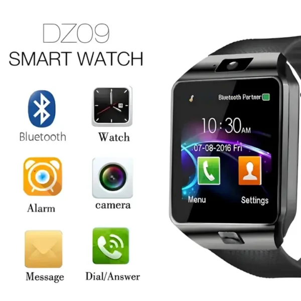 DZ09 Smart Watch – Sim Call, Memory, Camera & Fitness Tracker - Image 4